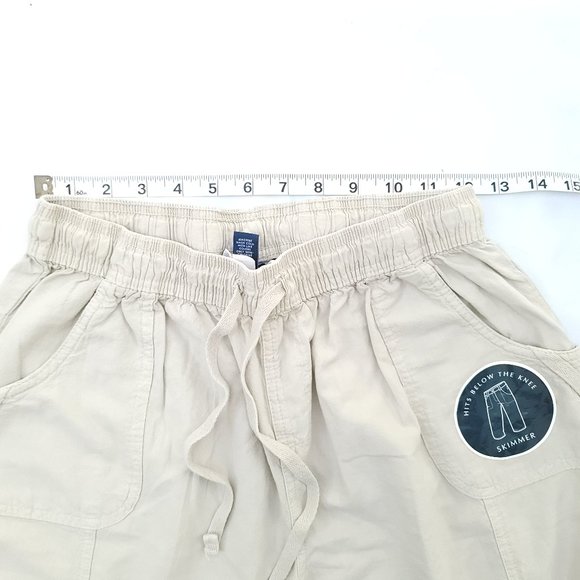 Karen Scott Capri Pull On Tan Cotton Pants Small - Picture 13 of 14